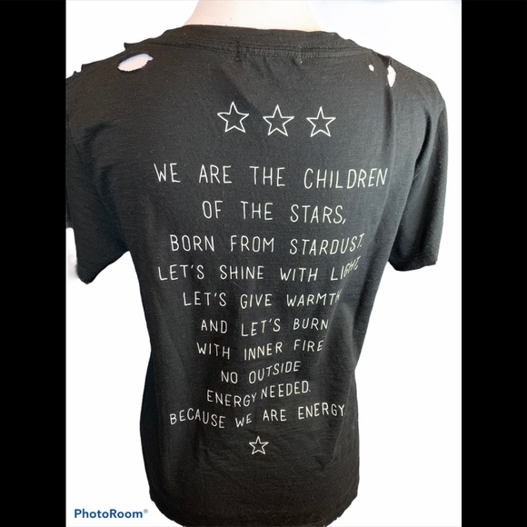 Chrldr Tops - Chrldr black distressed children of stars t shirt